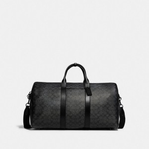 Coach Gotham Duffle Bag In Signature Canvas Pretas Cobre Cinzentas | COH866652