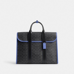 Coach Gotham Portfolio Bag In Signature Canvas Cinzentas | COH866535