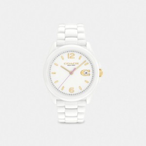 Coach Greyson Watch, 36 Mm Branco | COH866261