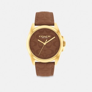 Coach Greyson Watch, 36 Mm Marrom | COH866294