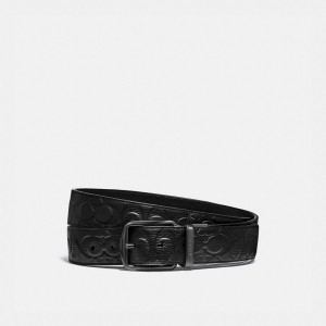 Coach Harness Buckle Cut To Size Reversible Belt, 38 Mm Pretas | COH866995