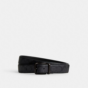 Coach Harness Buckle Cut To Size Reversible Belt, 38 Mm Cinzentas Pretas | COH867006