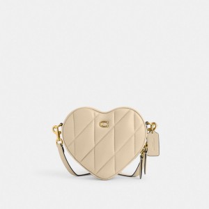 Coach Heart Crossbody Bag With Quilting Branco | COH864836