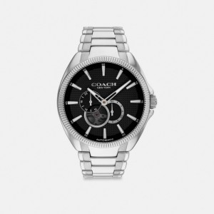 Coach Jackson Automatic Watch, 45 Mm Cinzentas | COH866990
