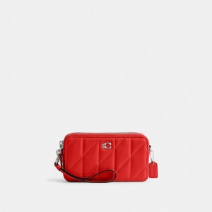 Coach Kira Crossbody Bag With Pillow Quilting Prateadas Vermelhas | COH865621