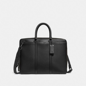 Coach Metropolitan Slim Brief Pretas Cobre Pretas | COH866531