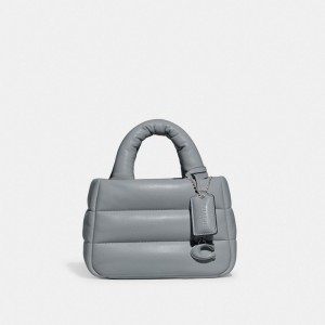 Coach Mini Pillow Tote Bag Prateadas Cinzentas Azuis | COH865016
