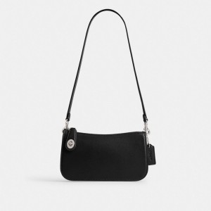 Coach Penn Shoulder Bag Prateadas Pretas | COH864942