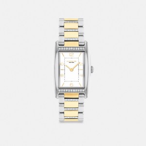 Coach Reese Watch, 35 Mm X 24 Mm Douradas Prateadas | COH866310