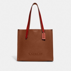 Coach Relay Tote Bag 34 Marrom | COH866529