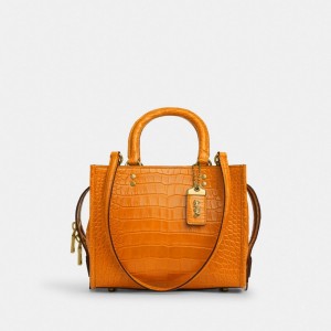Coach Rogue Bag 25 In Alligator Laranja | COH865222