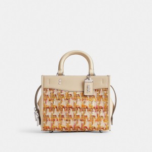 Coach Rogue Bag 25 In Tweed Prateadas Multicoloridas | COH865397