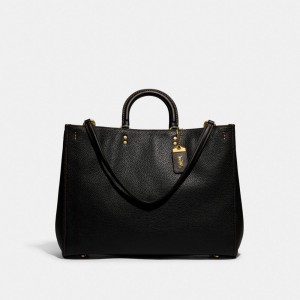 Coach Rogue Bag 39 In Regenerative Leather Pretas | COH865405