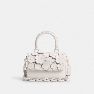 Coach Rogue Top Handle Bag With Tea Rose Prateadas | COH865171