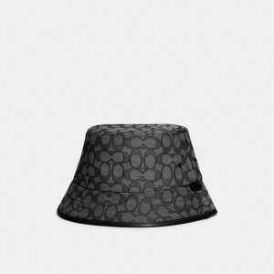 Coach Signature Jacquard Bucket Hat Cinzentas | COH867041