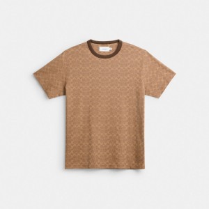 Coach Signature T Shirt Marrom | COH865977