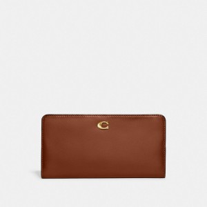 Coach Skinny Wallet Marrom | COH865526