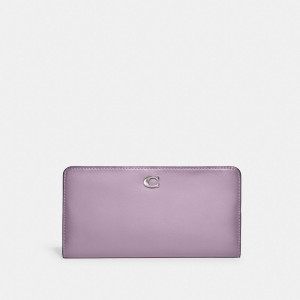 Coach Skinny Wallet Prateadas Roxo | COH865490