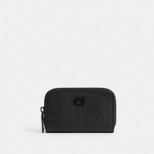 Coach Small Zip Around Card Case Pretas | COH866775