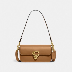 Coach Studio Baguette Bag Luz Marrom | COH864842