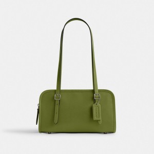 Coach Swing Zip Prateadas Luz Verdes | COH864760