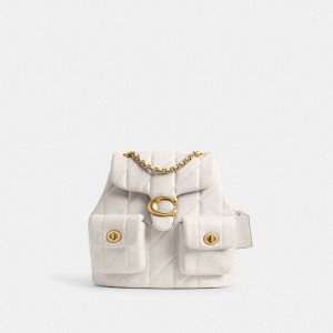 Coach Tabby Backpack With Quilting Branco | COH865481