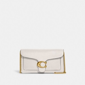 Coach Tabby Chain Clutch Branco | COH865248