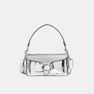 Coach Tabby Shoulder Bag 20 In Metallic Metal Prateadas Prateadas | COH865379