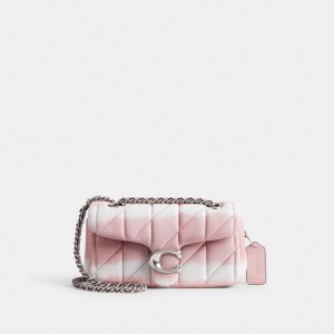 Coach Tabby Shoulder Bag 20 With Quilting And Tie Dye Prateadas Rosa Multicoloridas | COH865001