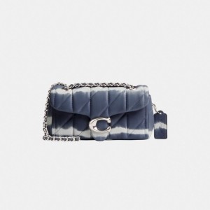Coach Tabby Shoulder Bag 20 With Quilting And Tie Dye Prateadas Azul Marinho Multicoloridas | COH865353