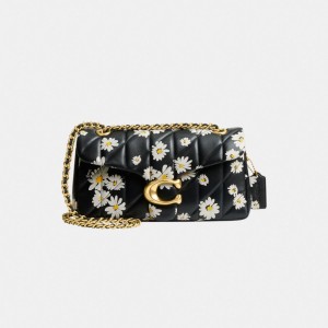 Coach Tabby Shoulder Bag 26 With Quilting And Floral Print Pretas Multicoloridas | COH864924