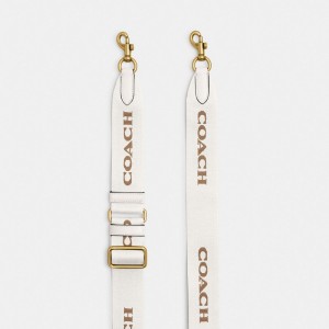 Coach Tonal Signature Webbing Strap Branco | COH866444