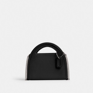 Coach Top Handle Card Case Prateadas Pretas | COH865550