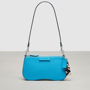 Coach Wavy Baguette Bag In Pebbled Coachtopia Leather Azuis | COH864772