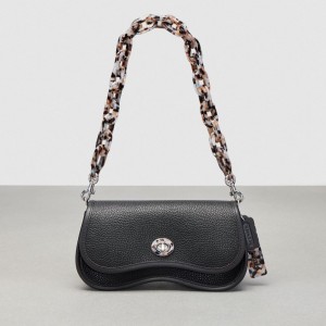 Coach Wavy Dinky Bag With Crossbody Strap Pretas | COH864978