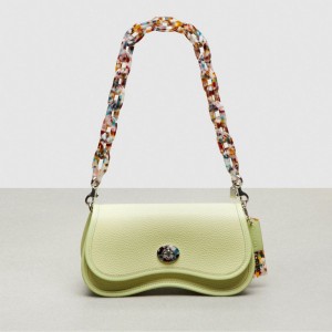 Coach Wavy Dinky Bag With Crossbody Strap Luz Verdes | COH864786