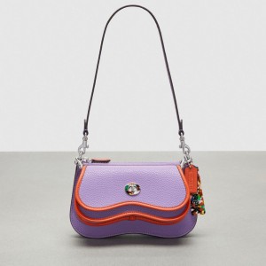 Coach Wavy Double Pouch Bag Laranja | COH864988