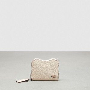 Coach Wavy Zip Around Wallet In Coachtopia Leather Bege | COH865540