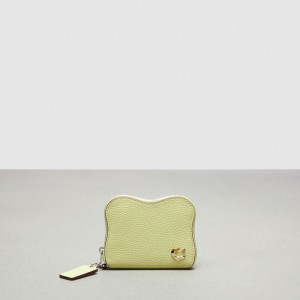 Coach Wavy Zip Around Wallet In Coachtopia Leather Luz Verdes | COH865541
