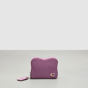 Coach Wavy Zip Around Wallet In Coachtopia Leather Roxo | COH865558