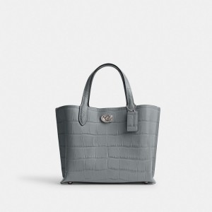 Coach Willow Tote Bag 24 Prateadas Cinzentas Azuis Multicoloridas | COH865079