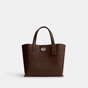 Coach Willow Tote Bag 24 Prateadas | COH865021