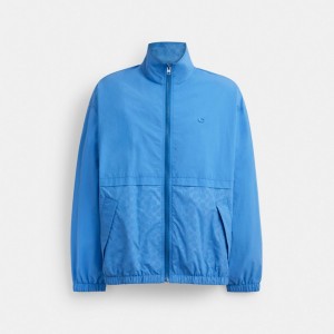 Coach Windbreaker In Recycled Polyester Azuis | COH866865