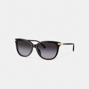 Coach Wrap Around Hangtag Square Sunglasses Pretas | COH866362