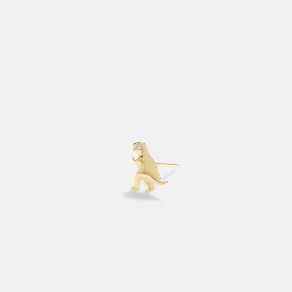 Coach 14 K Gold Rexy Single Stud Earring Douradas | COH866139