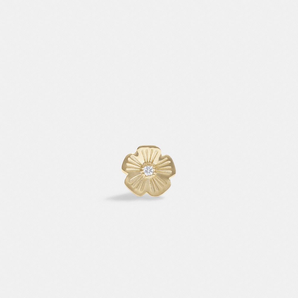 Coach 14 K Gold Tea Rose Single Stud Earring Douradas | COH866101