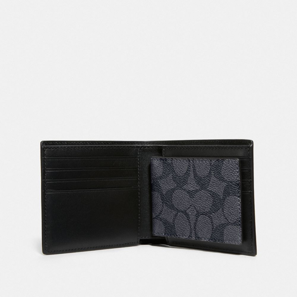 Coach 3 In 1 Wallet In Signature Canvas Cinzentas Pretas | COH866717