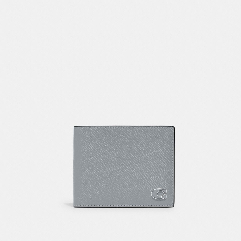 Coach 3 In 1 Wallet With Signature Canvas Interior Cinzentas Azuis | COH866696