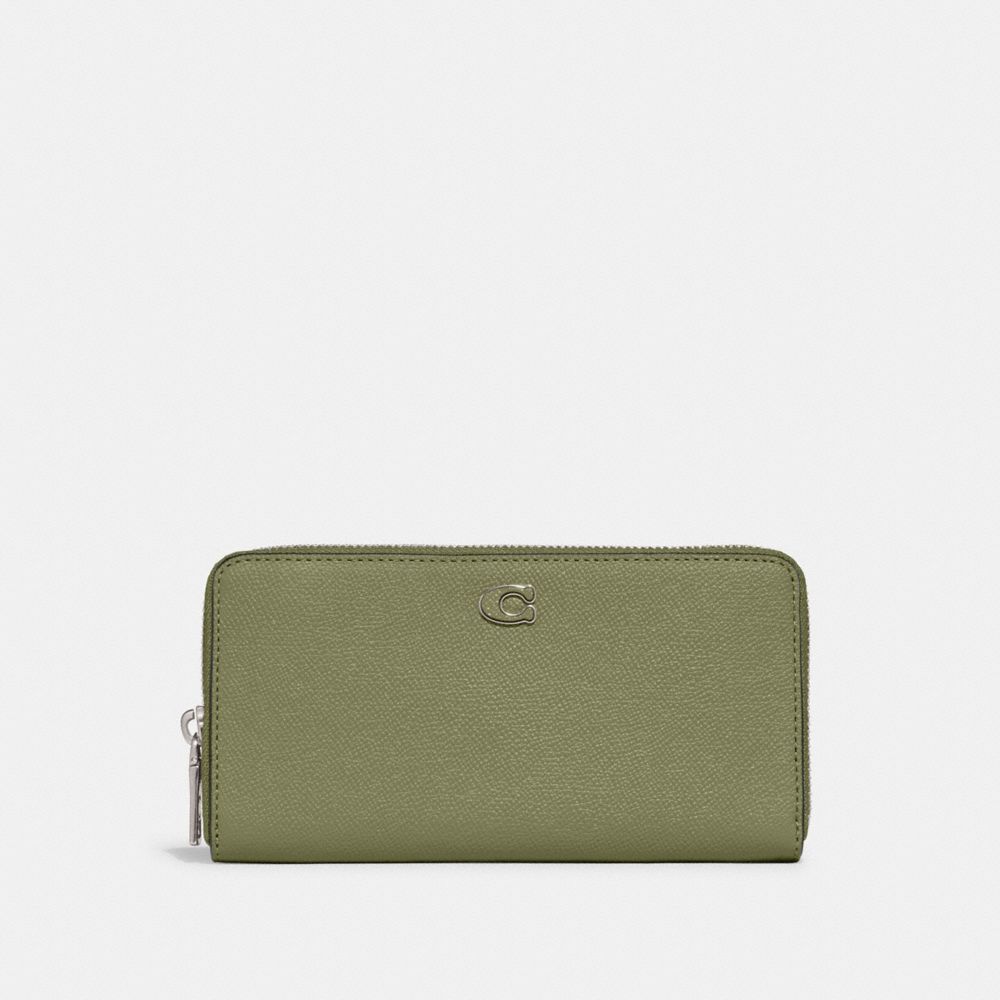 Coach Accordion Wallet With Signature Canvas Interior Mostarda | COH866728