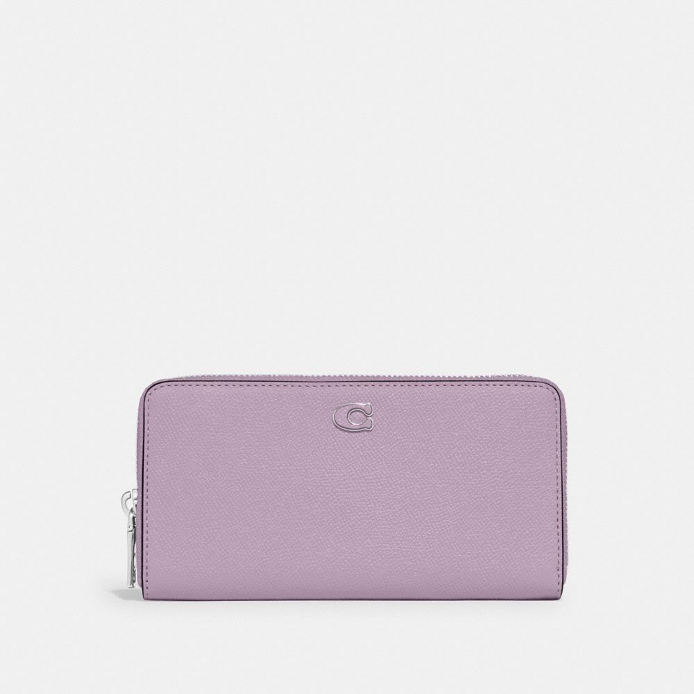 Coach Accordion Wallet With Signature Canvas Interior Roxo | COH866734